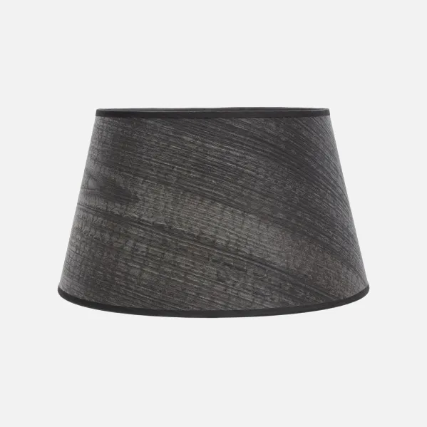 Lampshade Salma E27 Wood Black 40dx30dx25h Conical  Open