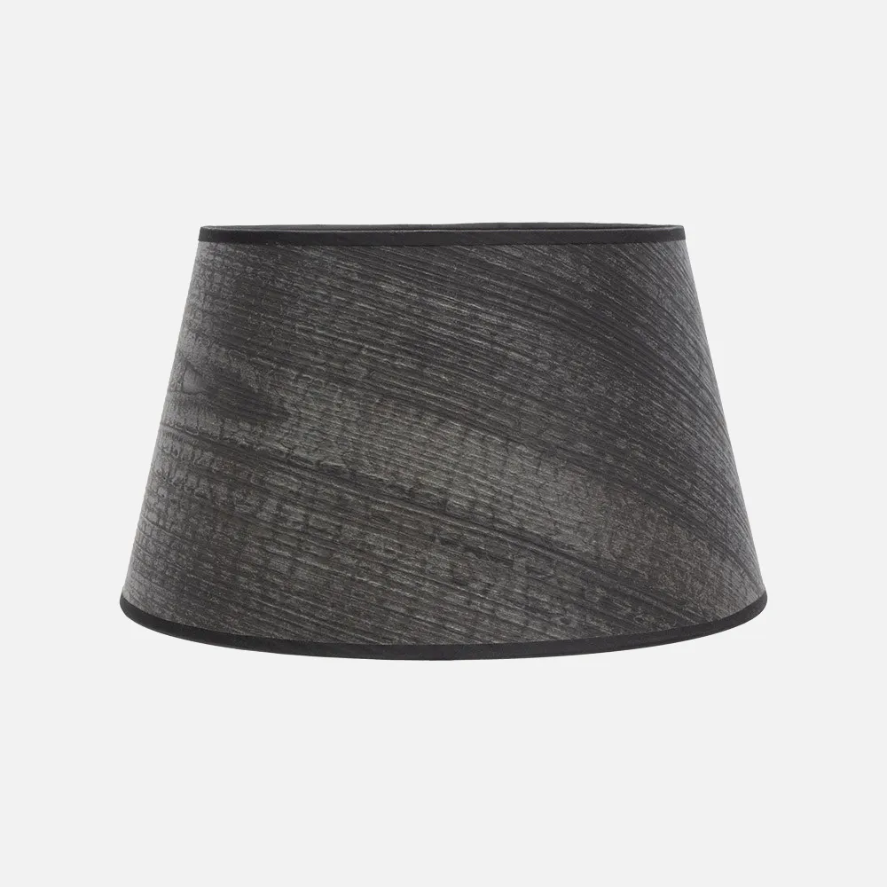178314009 - Pantalla Salma E27 Madera Negra 40dx30dx25h Conica  Abierta