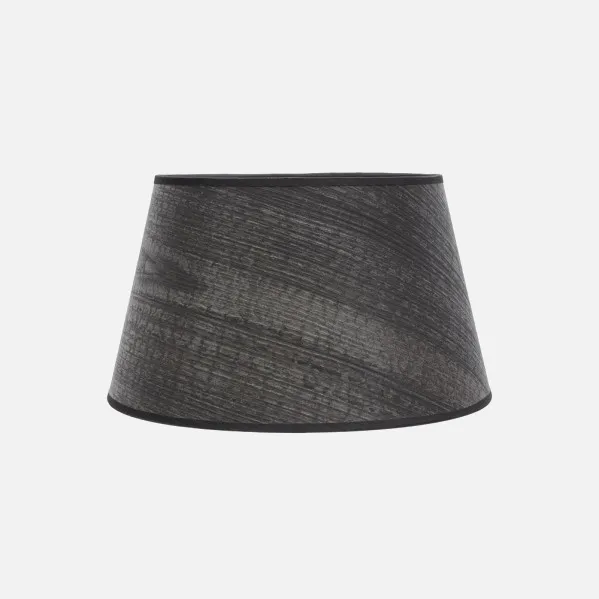Lampshade Salma E27 Wood Black 35dx25dx20h Conical  Open