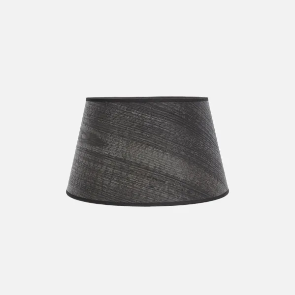 Lampshade Salma E27 Wood Black 30dx22dx17h Conical  Open