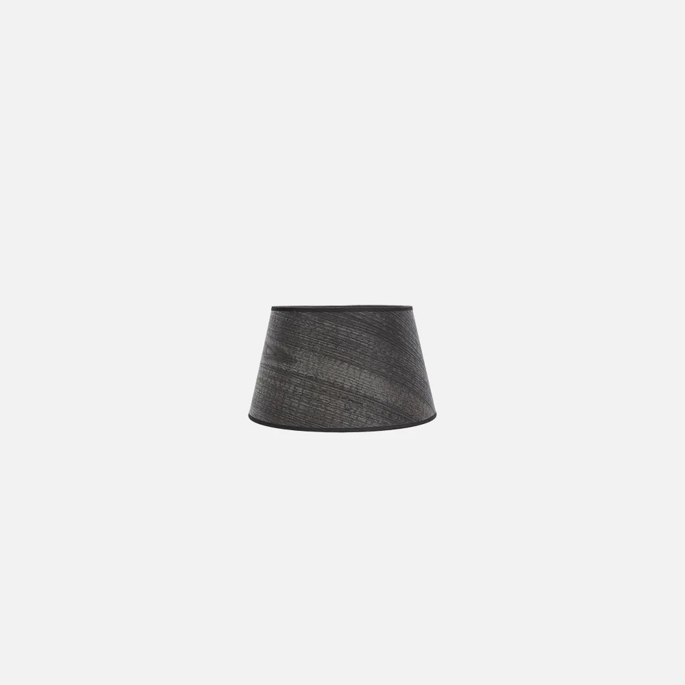 178311509 - Lampshade Salma E27 Wood Black 15dx12dx13h Conical Open