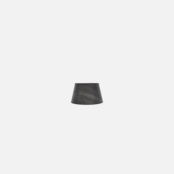Pantalla Salma Pinza Madera Negra 10dx8dx8h  Conica Abierta