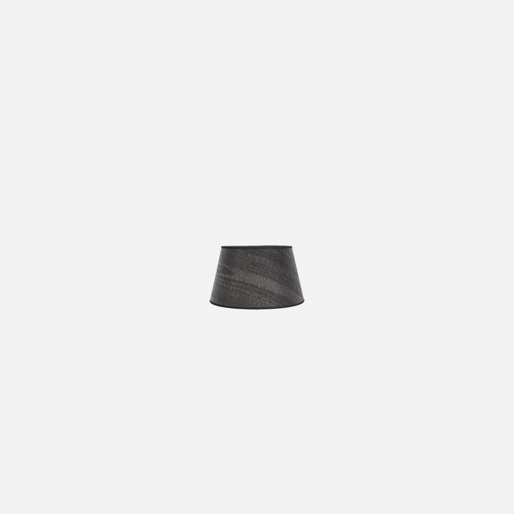 Pantalla Salma Pinza Madera Negra 10dx8dx8h  Conica Abierta