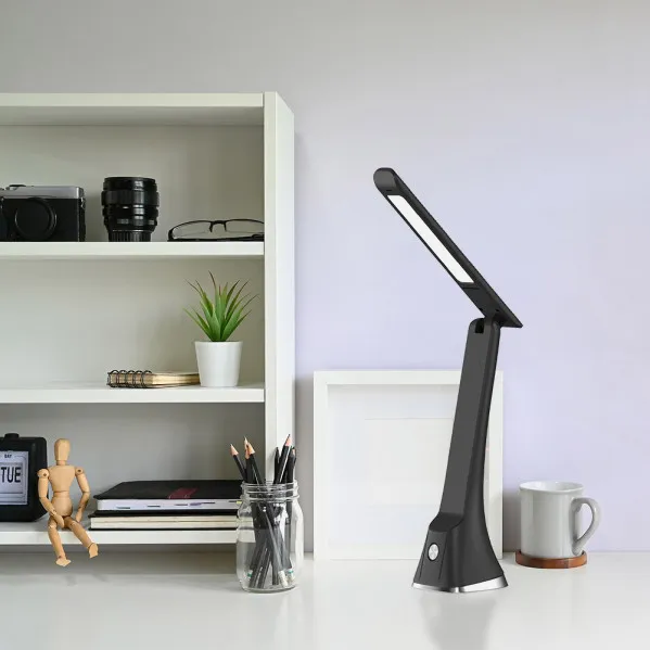 Desk Lamp Anhidrita 5w 400lm Black 4000k 28x8x25cm Folding, Touch, Reg.3 Intensities