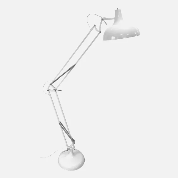 Pie Salon Articulable Malik 1xe27 Blanco 163x30x80 Cm