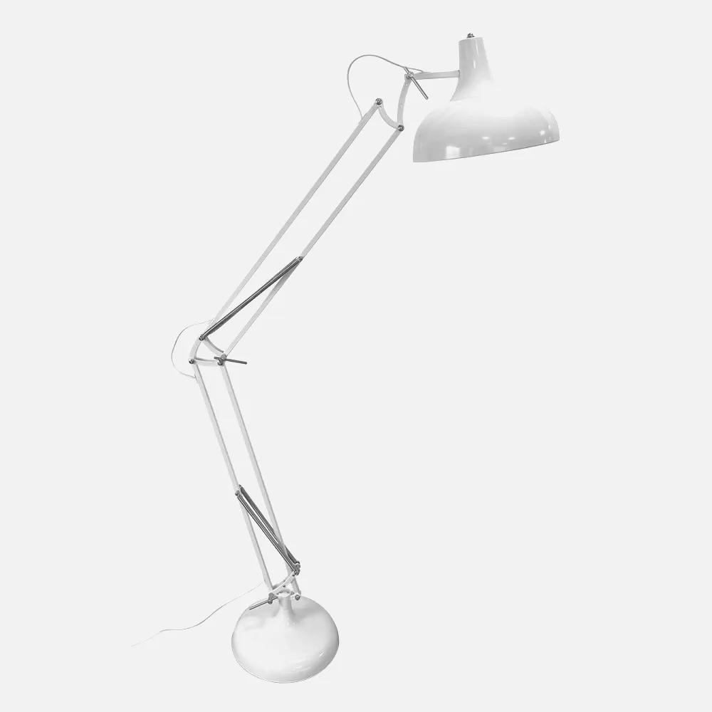 161441001 - Pie Salon Articulable Malik 1xe27 Blanco 163x30x80 Cm