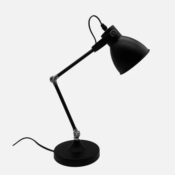 Preto 1xe14 Preto 50x15x35 Cm Lâmpada de Mesa Articuladora Igor 1xe14 50x15x35 Cm Articuladora