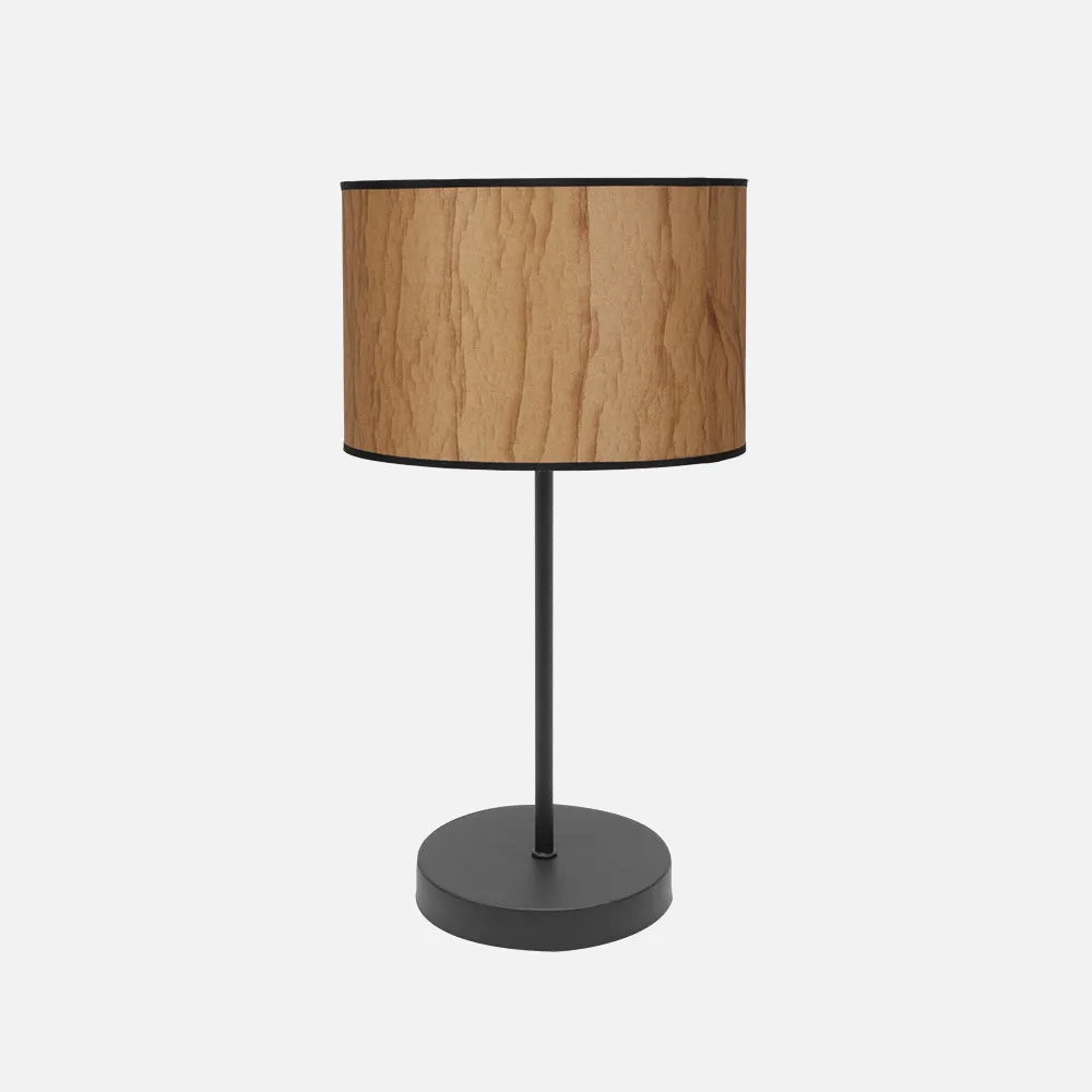 178471102 - Sobremesa Alto Tapiro 1xe27 Pergamino/negro 63x30x30 Cm
