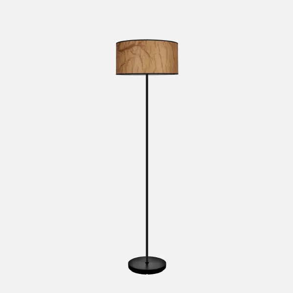 Pie Salon Tapiro 1xe27 Pergamino/negro 162x40x40 Cm