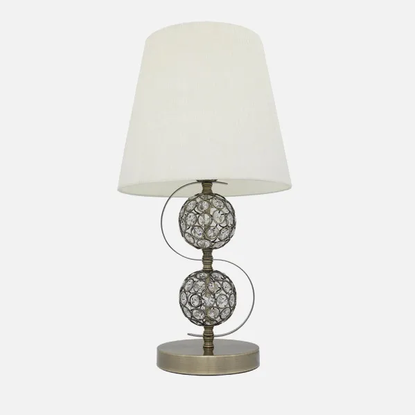 Table lamp Ordoñez 1xe27 Leather Lampshade Beige 49x25x25 Cm