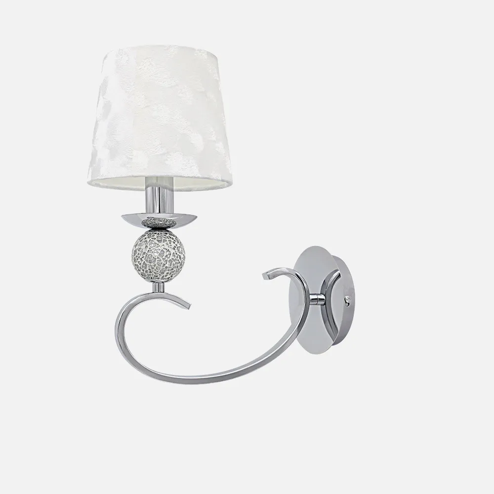 201761020 - Wall light Ubeda 1xe14 Chrome Lampshade White 34x15x25 Cm