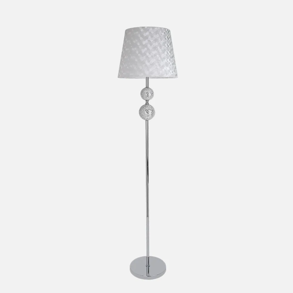 201741020 - Pie Salon Ubeda 1xe27 Cromo Pantalla Blanca 160x38x38 Cm