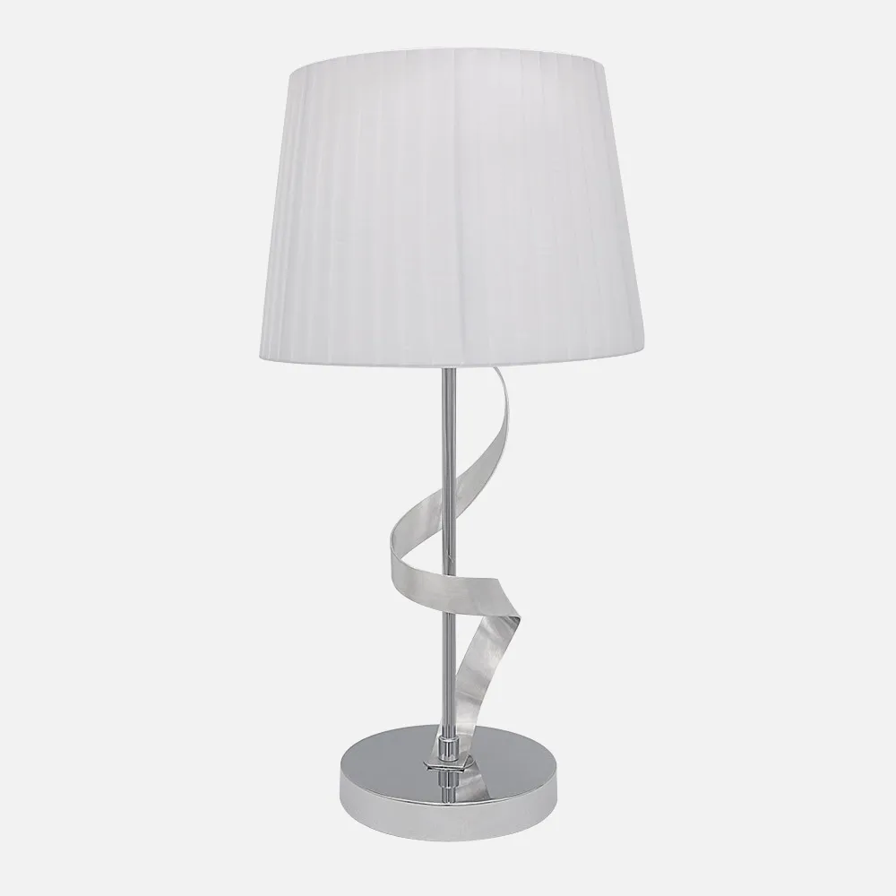 Sobremesa Baeza 1xe27 Cromo Pantalla Blanca 49x25x25 Cm