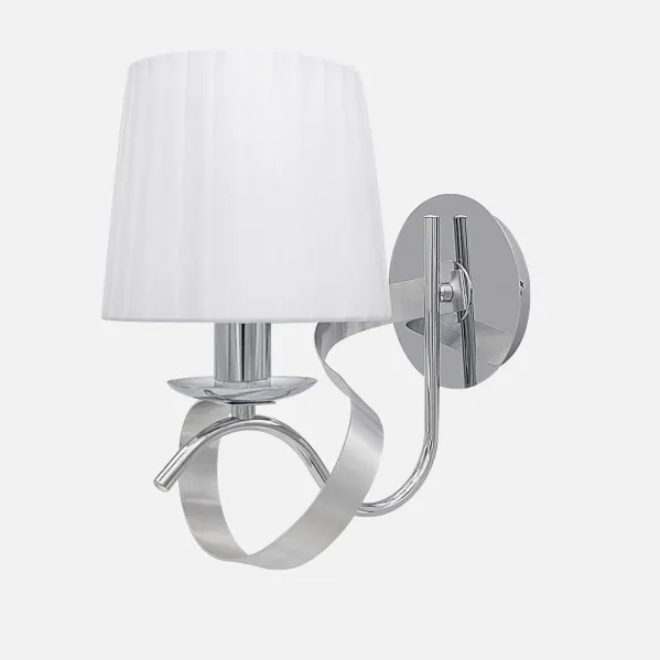 Wall light Baeza 1xe14 Chrome White Lampshade 34x15x25 Cm