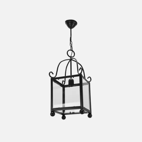 Farol Forja Monasterio 1xe27 Negro Regx22x22 Cm
