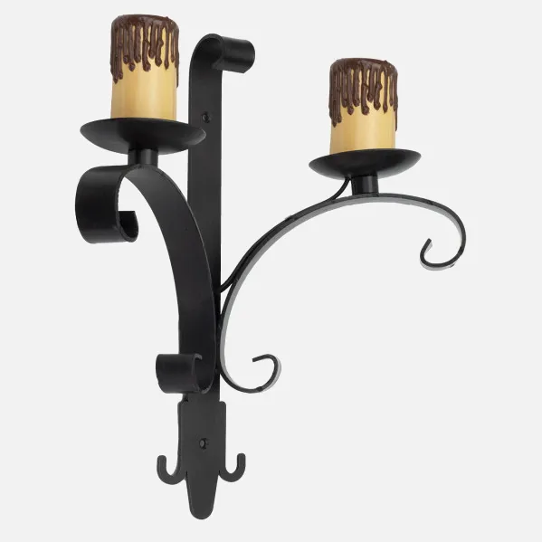 Wall light Rustic Rueda 2xe27 Brown 35x32x18 Cm