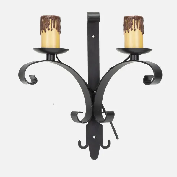 Wall light Rustic Rueda 2xe27 Brown 35x32x18 Cm