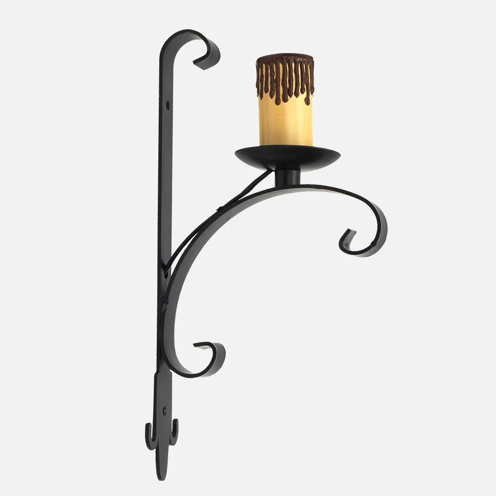 92.627/1 - Aplique Rustico Rueda 1xe27 Marron 35x8x18 Cm