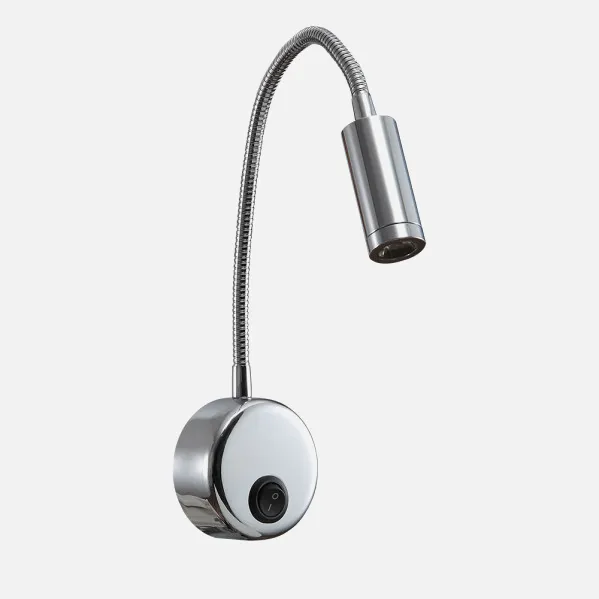 Wall light 3w 4000k 285lm Edgar Chrome 40x7x19 Cm With Switch, Articulated And Adjustable