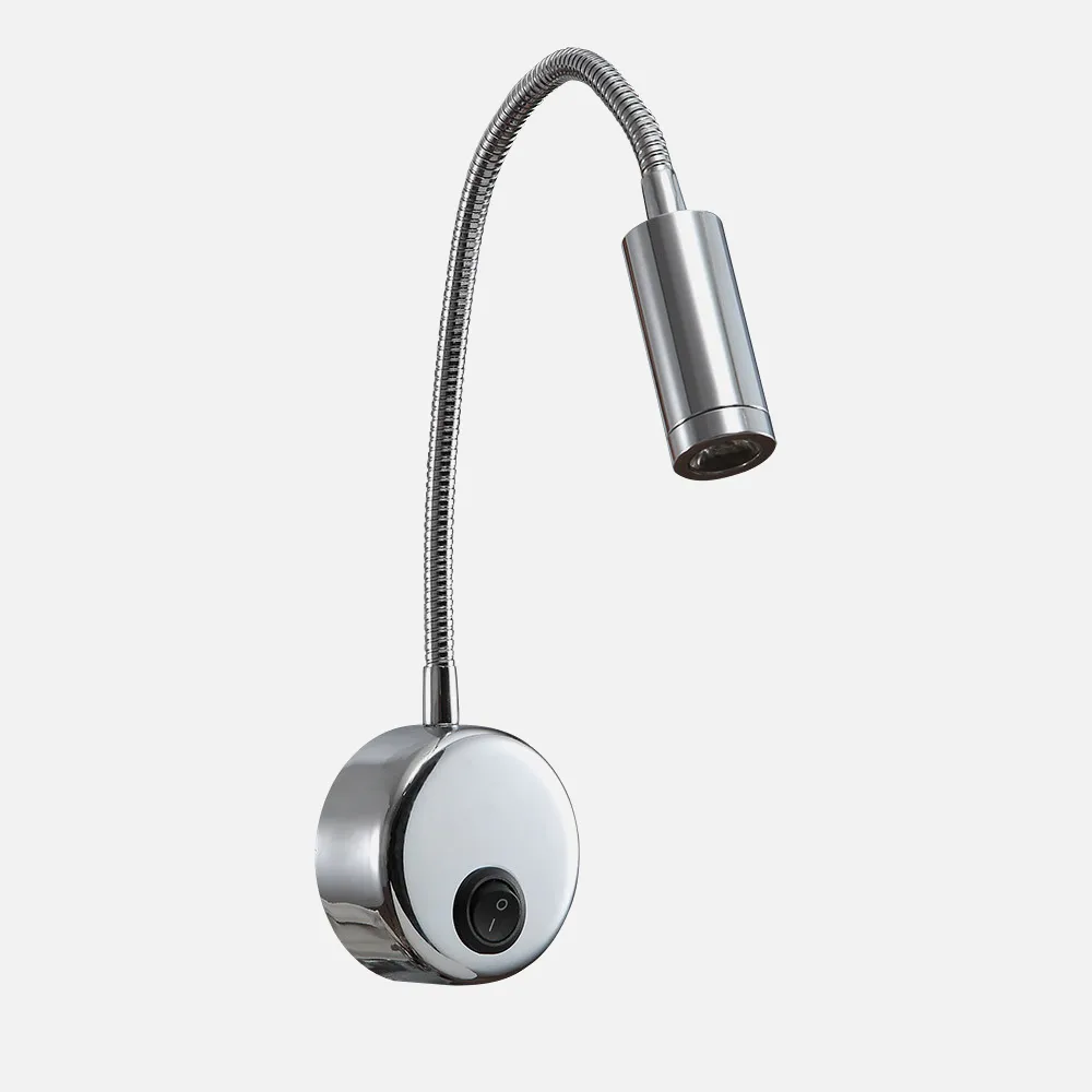 174861020 - Wall light 3w 4000k 285lm Edgar Chrome 40x7x19 Cm With Switch, Articulated And Adjustable