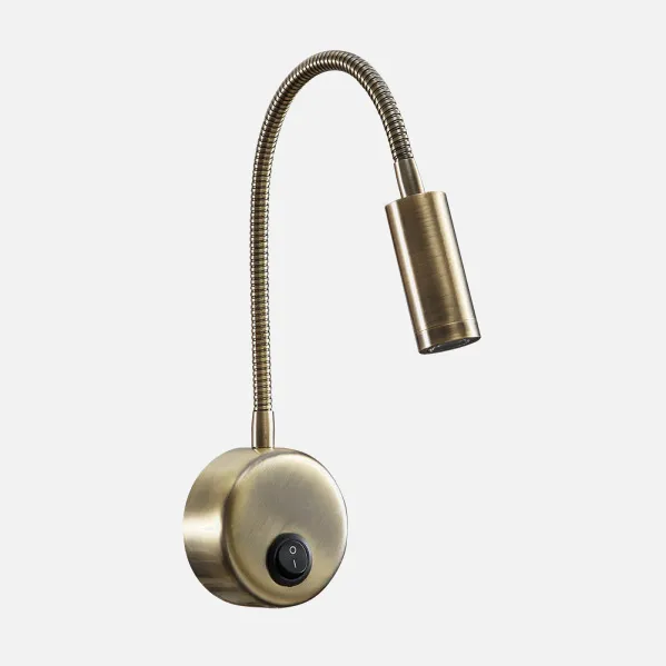 Wall light 3w 4000k 285lm Edgar Leather 40x7x19 Cm w/Switch, Articulated And Adjustable