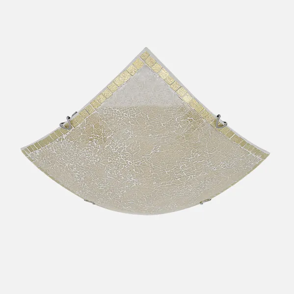 Plafon Cuadrado Tenor 3xe27 Ambar Mosaico 10x40x40 Cm