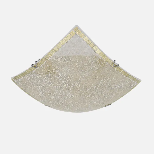 Plafon Cuadrado Tenor 2xe27 Ambar Mosaico 9x30x30 Cm