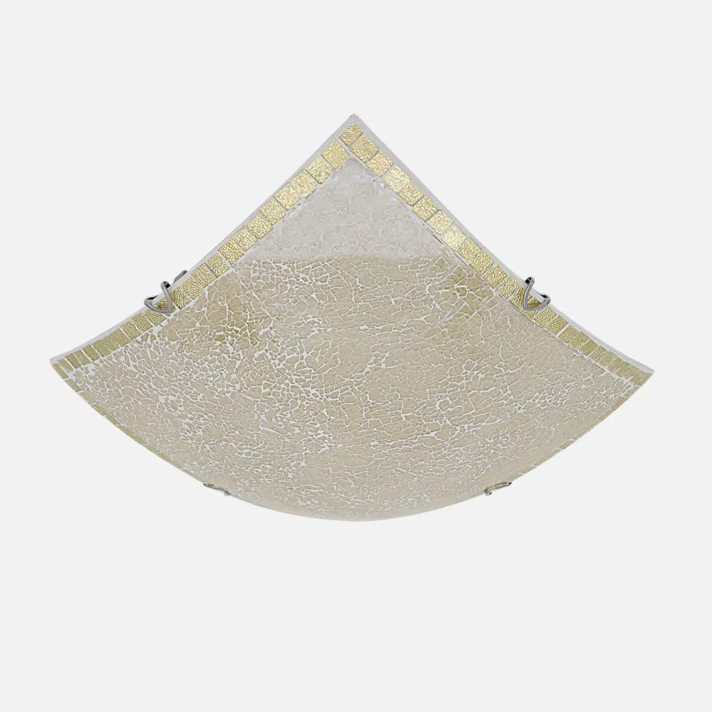 Plafon Cuadrado Tenor 2xe27 Ambar Mosaico 9x30x30 Cm