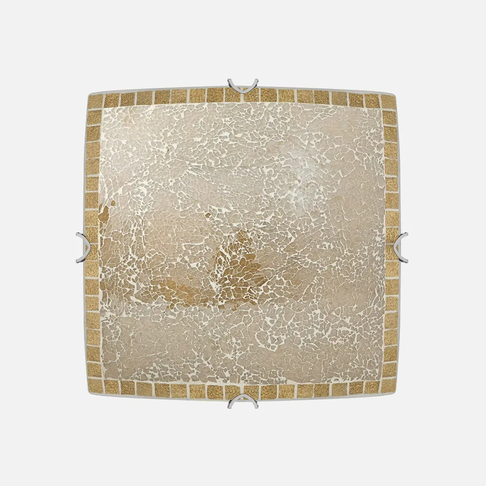 177593143 - Plafon Cuadrado Tenor 2xe27 Ambar Mosaico 9x30x30 Cm