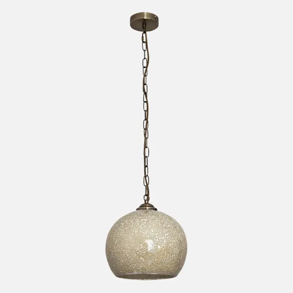 Pendant light Tenor 1xe27 Leather/Amber Mosaic Regx30x30 Cm