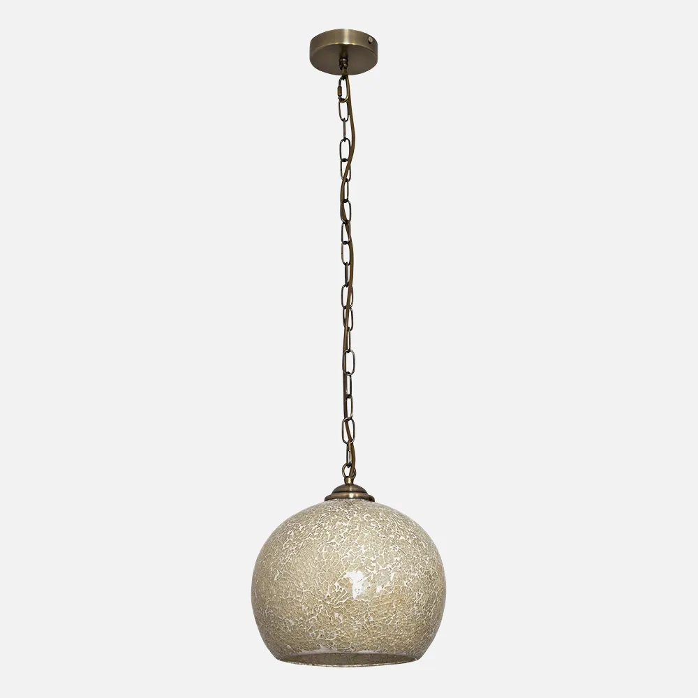 177593043 - Pendant light Tenor 1xe27 Leather/Amber Mosaic Regx30x30 Cm