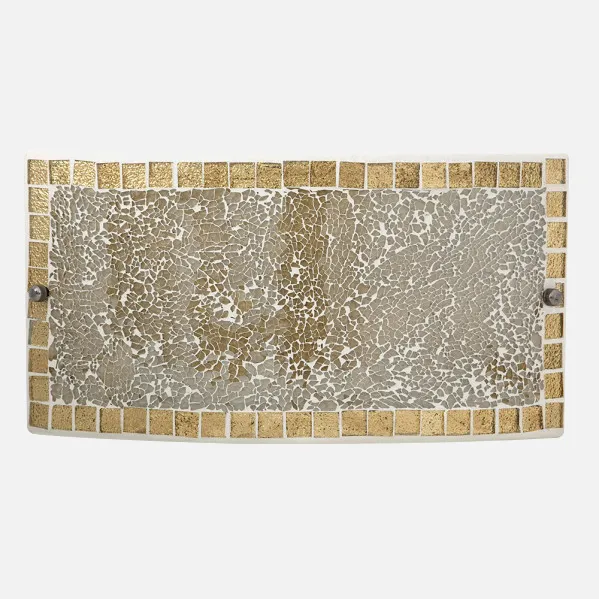 Aplique Rectang. Tenor 1xe27 Ambar Mosaico 17x32,5x6 Cm
