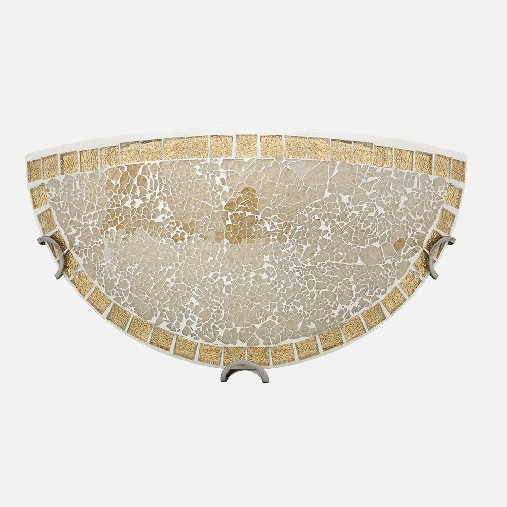 Aplique Tenor 1xe27 Ambar Mosaico 16x30x8,5 Cm