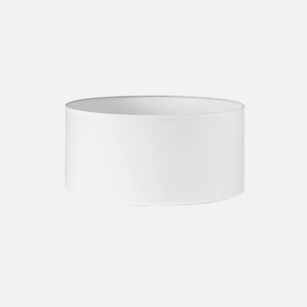 176134001 - Pantalla Cilindrica Dori E27 Blanca 40Dx40dx21h Cm Tejido Popelin