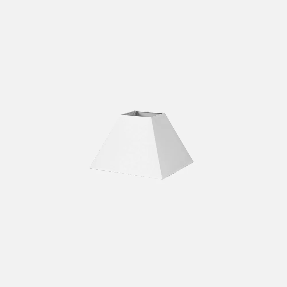 176442001 - Pantalla Piramide Mezzo E27 Blanco 20dx10dx15h   Tejido Popelin