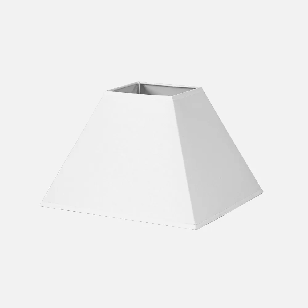 176444001 - Pantalla Piramide Mezzo E27 Blanco 40dx18dx28h   Tejido Popelin