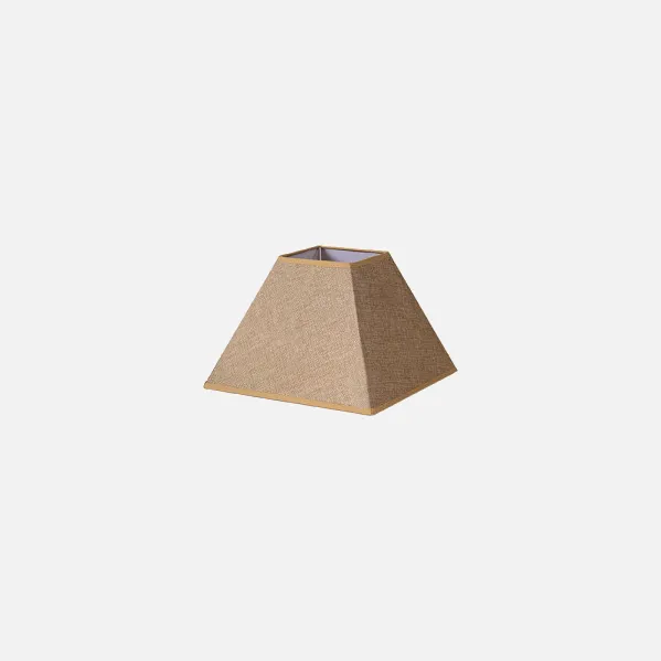 Pantalla Piramide Divos E27 Marron 20dx10dx15h Saco-yute