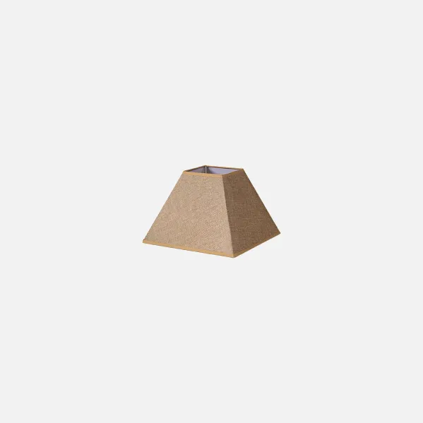 Pantalla Piramide Divos E27 Marron 17dx8dx13h  Saco-yute