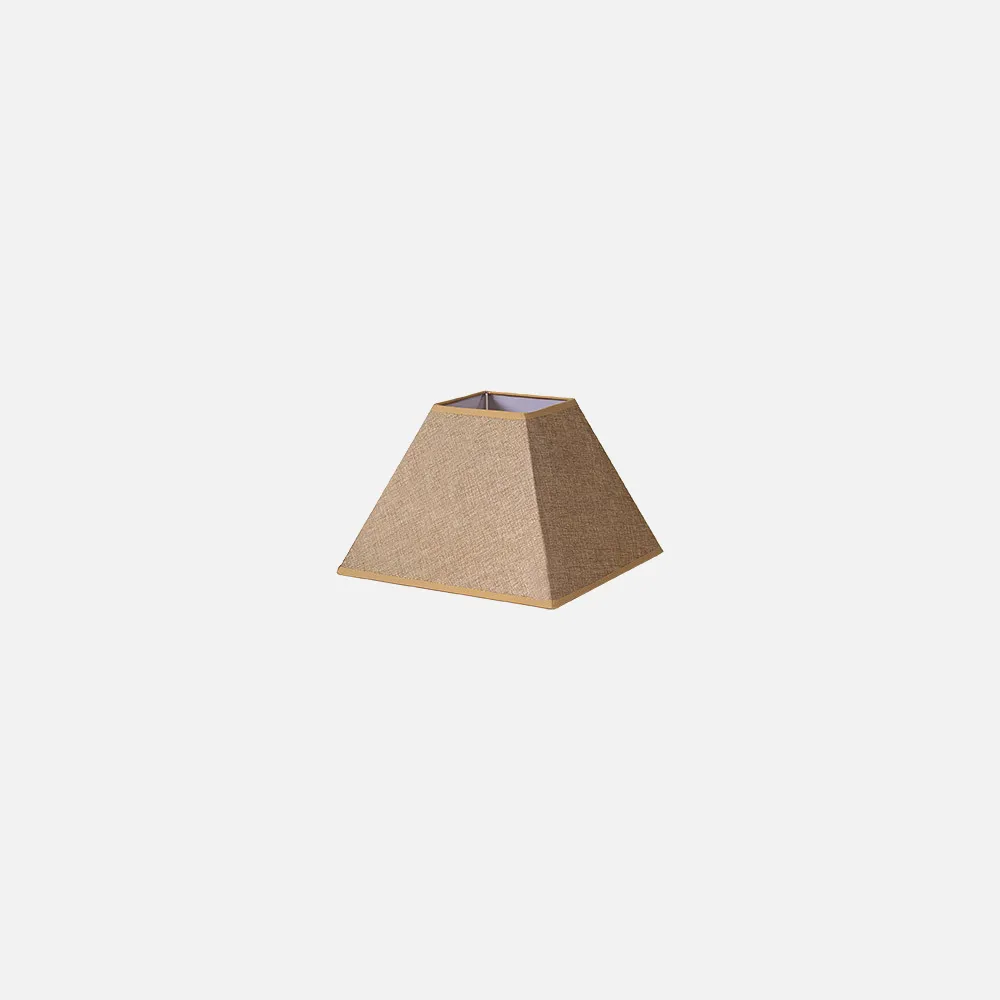 Pantalla Piramide Divos E27 Marron 17dx8dx13h  Saco-yute