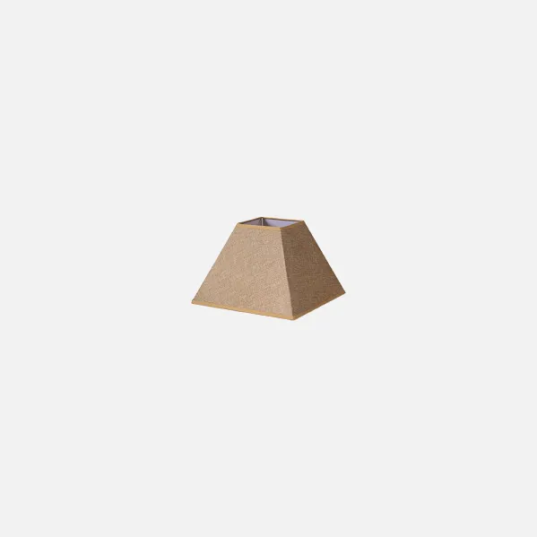 Pantalla Piramide Divos E27 Marron 15dx8dx11h  Saco-yute