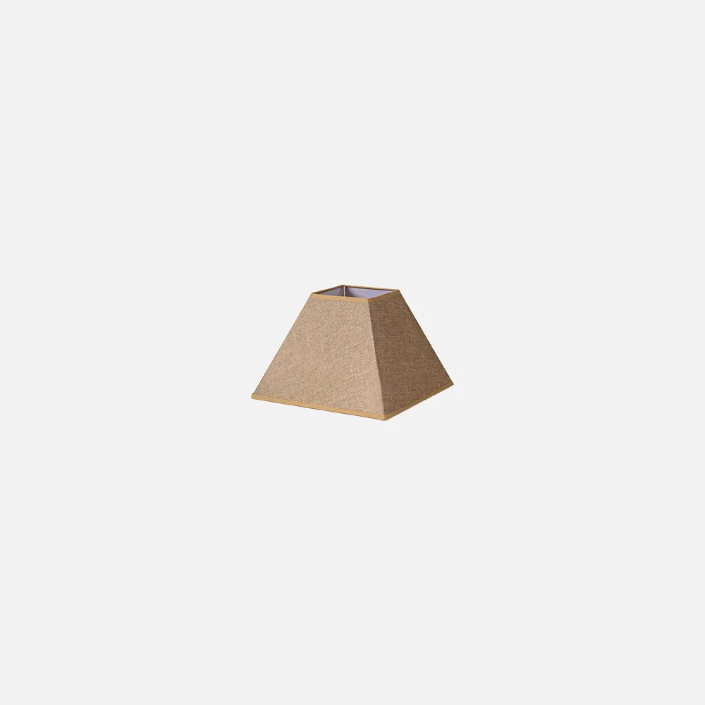 Pantalla Piramide Divos E27 Marron 15dx8dx11h Saco-yute 