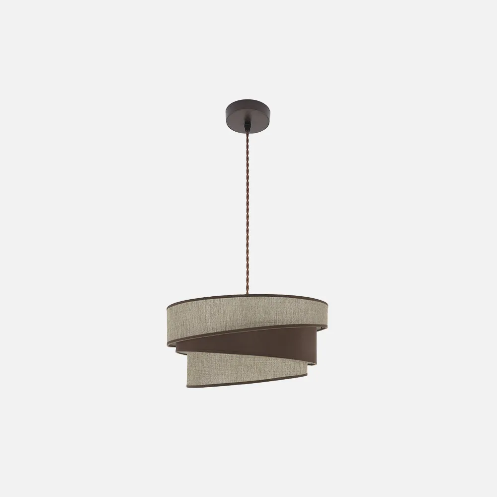 179894002 - Colgante Hara 1xe27 Marron/marron Regx40x40 Cm