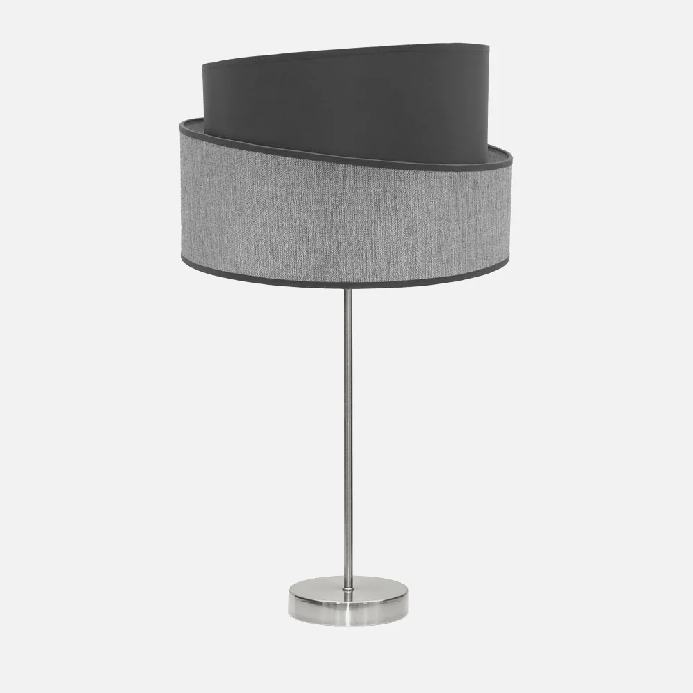 179871128 - Sobremesa Alto Hara 1xe27 Niquel/gris 66x35x35 Cm