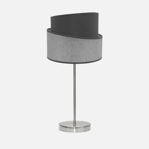 Sobremesa Hara 1xe14 Niquel/gris 45x18x18 Cm