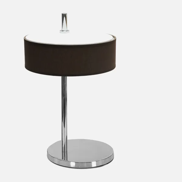 Sobremesa Haiti 1xe14 Cromo/Marron 37x22x26 Cm