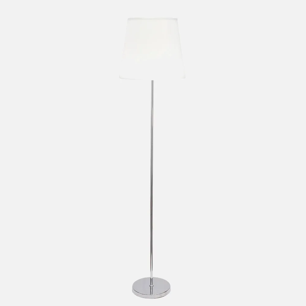 Pie Salon Maldivas 1xe27 Cromo/blanco 175x40x40 Cm