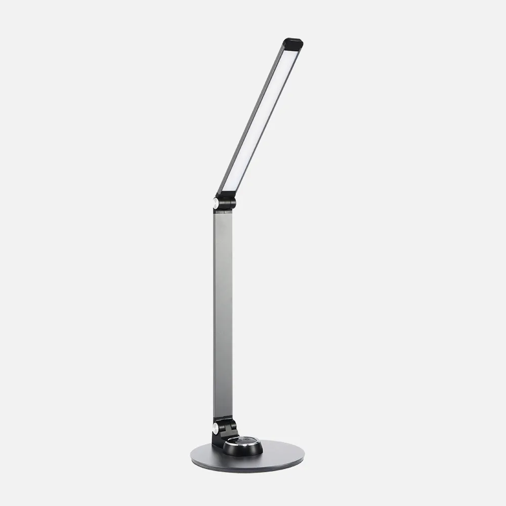 Flexo Baritono 8w 3000-4000-6500k Plata 54x16,5x29cm Intensidad Regulable, Tactil Y Plegable