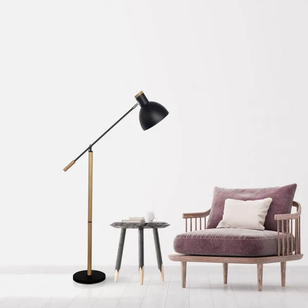 Foot Living room Biel 1xe27 Black/there is 151x25x70 Cm Adjustable 360º And Articulated