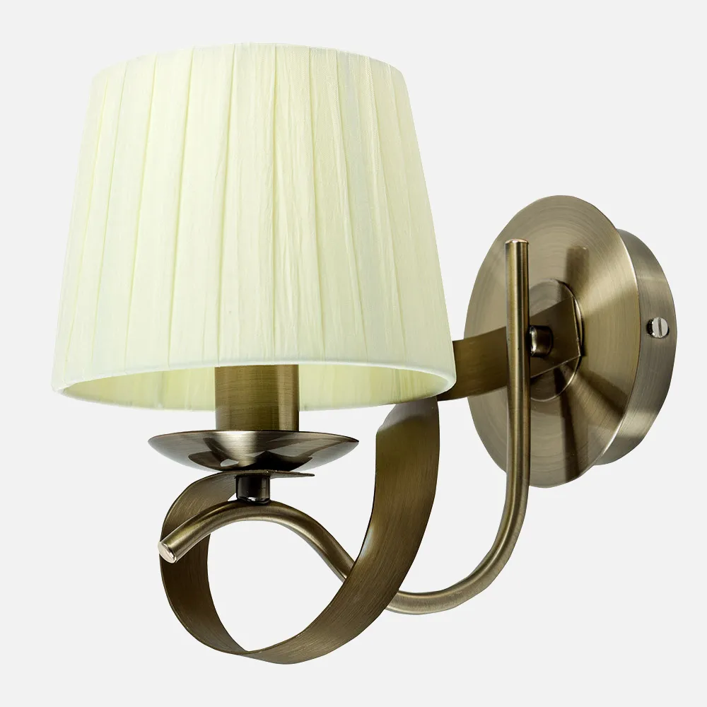 Aplique Baeza 1xe14 Cuero Pantalla Beis 34x15x25 Cm