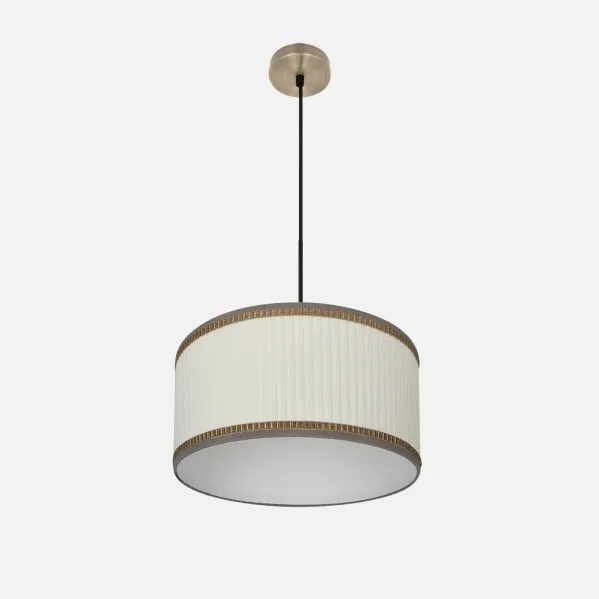 Colgante Soprano 1xe27 Cuero/beis Regx40x40 Cm